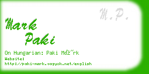 mark paki business card
